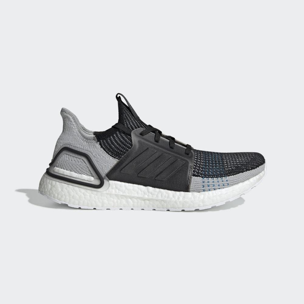 Adidas Men's Ultraboost 19 Running Shoes Black/Grey/Blue Ireland F35242